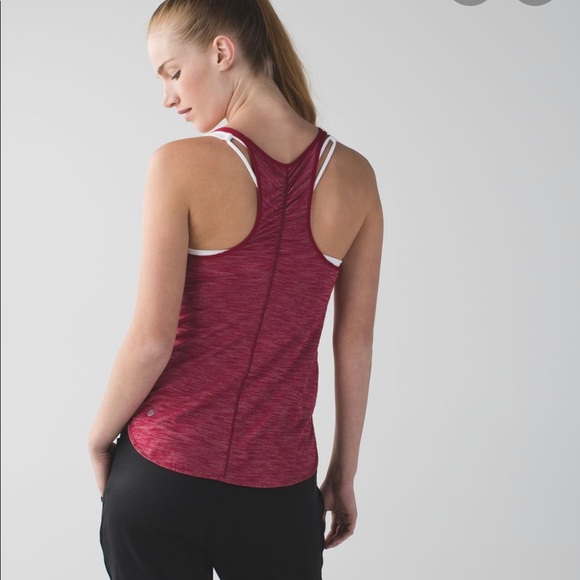 lululemon athletica Tops - Lululemon What The Sport Singlet Size 6 Cranberry